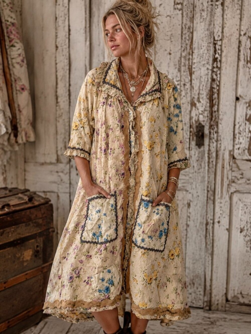 MAGNOLIA PEARl 🌸 Sipsey Smock Dress In Bee Charmer NWT 🔥 RETIRED 🔥